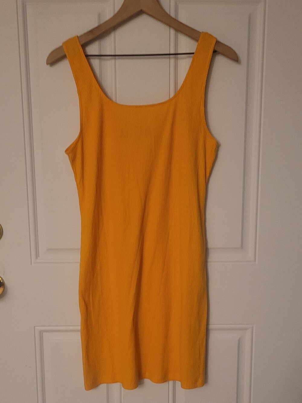 Divided Orange Ribbed Tank Dress Size Large
